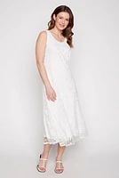 Solid a-line mesh dress