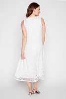 Solid a-line mesh dress