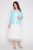 Solid a-line mesh dress