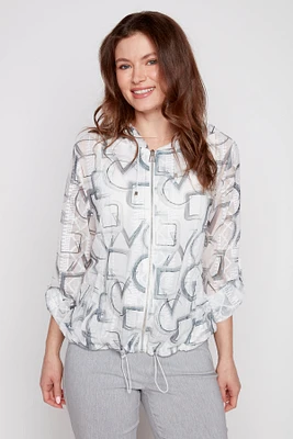 Printed hoodie jacket