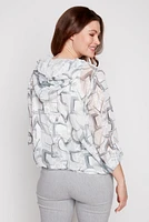Printed hoodie jacket
