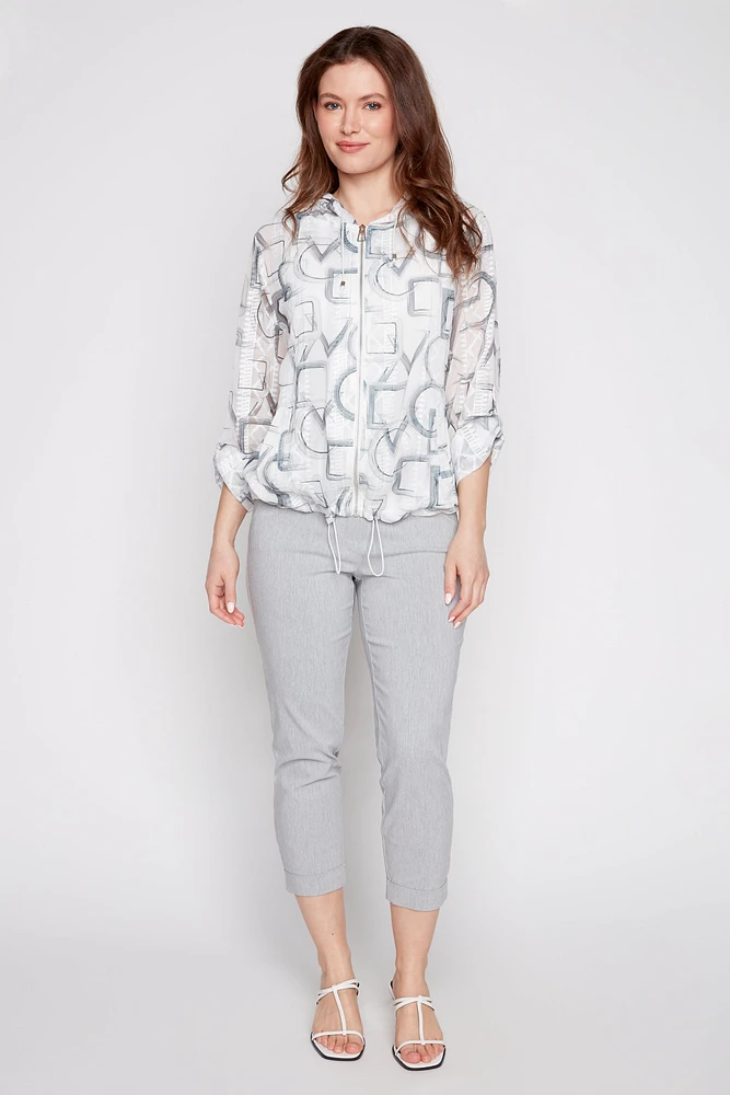 Printed hoodie jacket