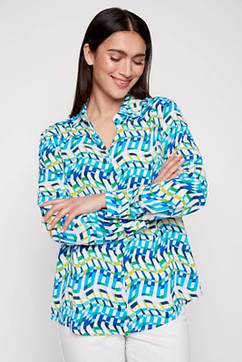 Printed chiffon blouse