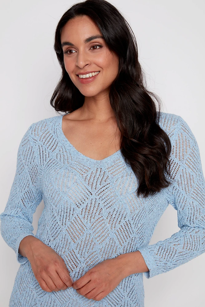 Sparkle crochet sweater