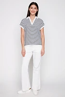 Striped cotton polo