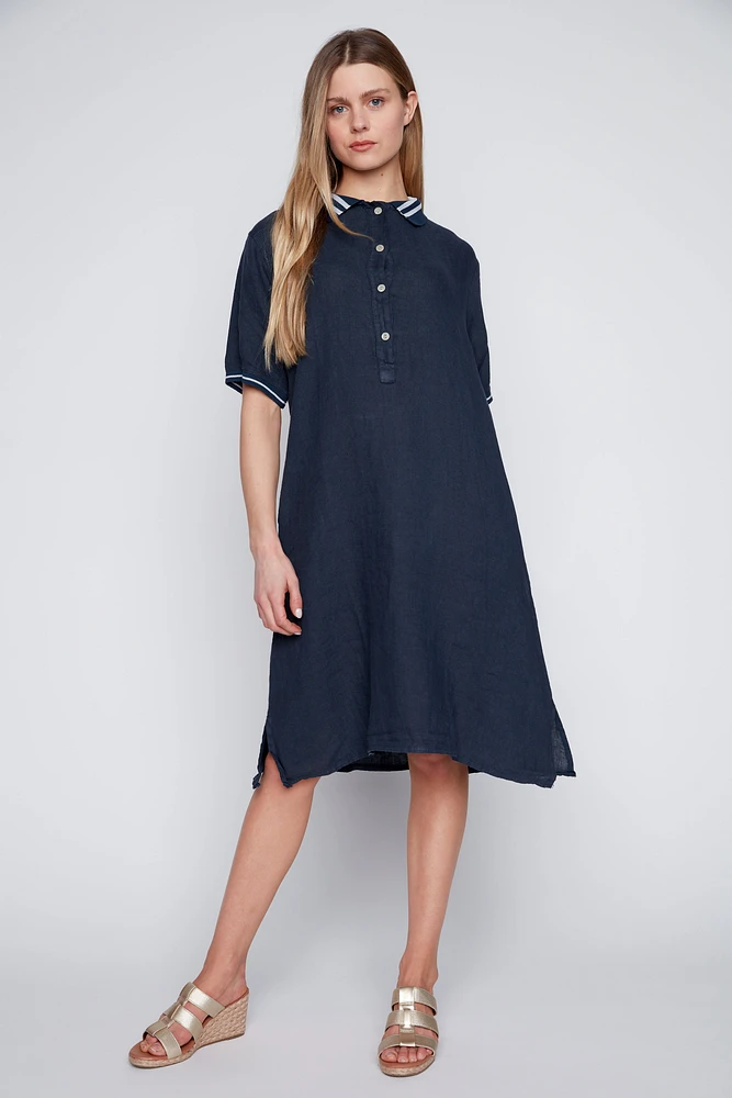 La robe polo en lin
