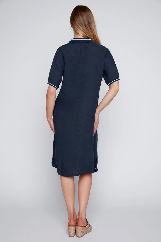 La robe polo en lin