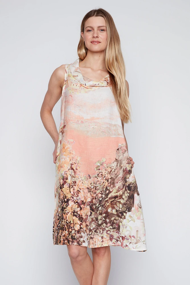 La robe en lin fleurie