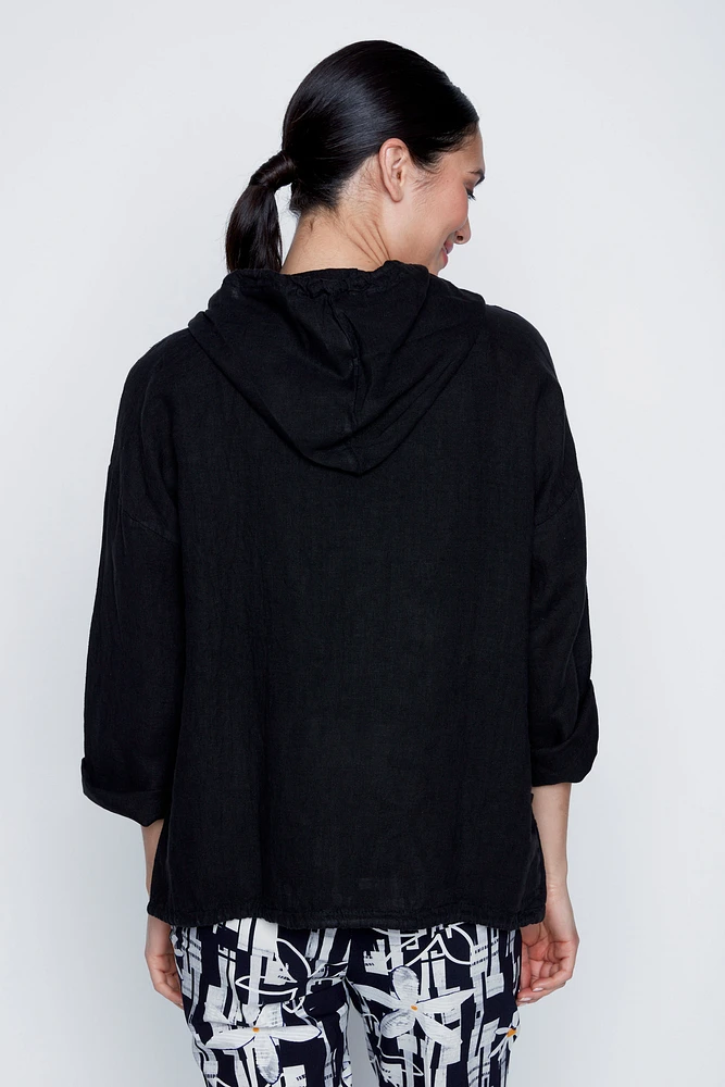 Le sweat à capuche en lin