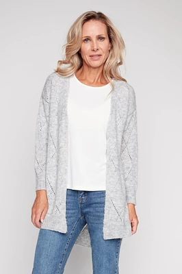 Le cardigan pull haut-bas