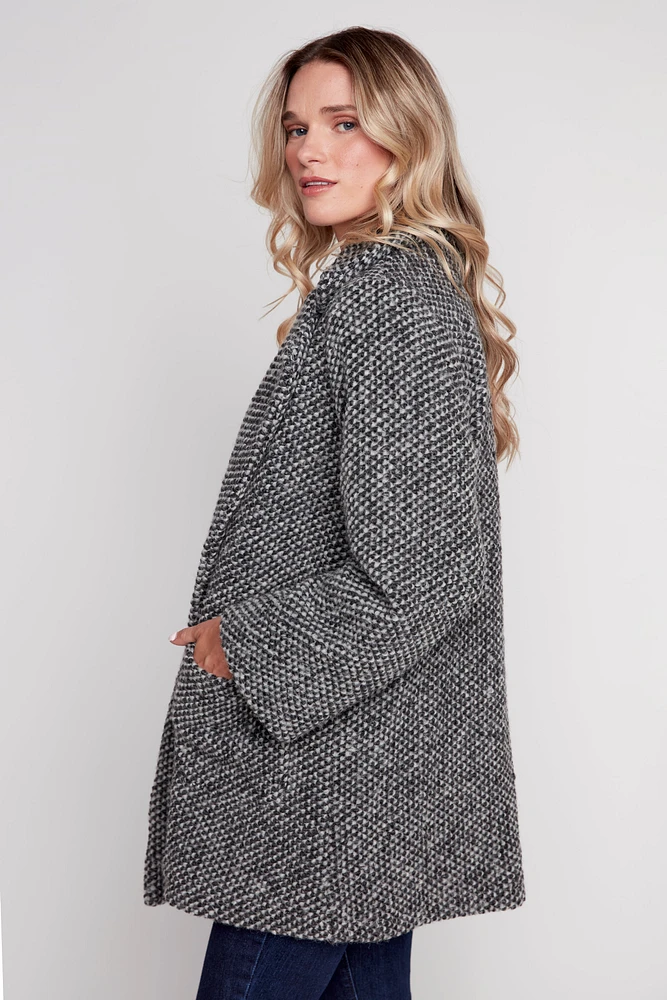 Two tone boucle jacket