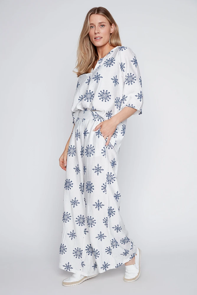 Le pantalon palazzo imprimé