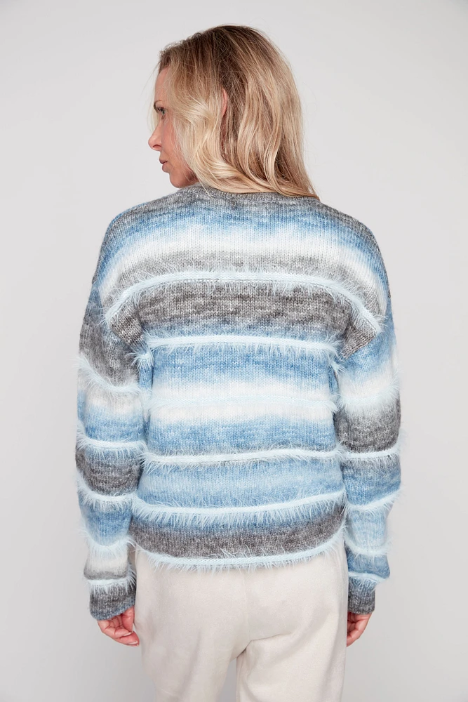 Ombre stripe design sweater