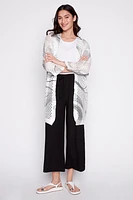 Le cardigan imprimé abstrait