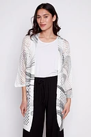 Le cardigan imprimé abstrait