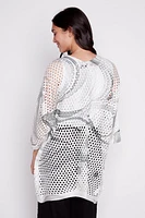 Le cardigan imprimé abstrait