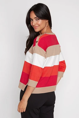 Wide stripe sweater