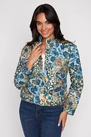 Printed quilt jacket