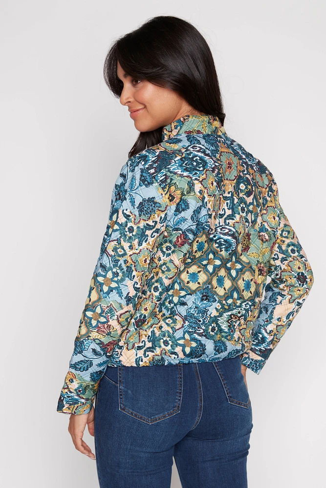 Printed quilt jacket