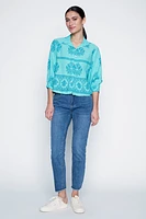 La blouse en lin imprimé
