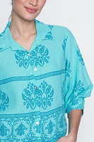 La blouse en lin imprimé
