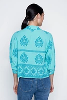 La blouse en lin imprimé