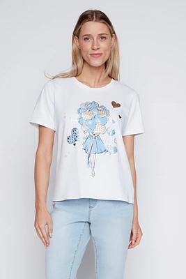 Le t-shirt imprimé ballerine