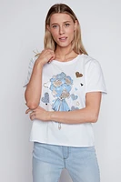 Le t-shirt imprimé ballerine
