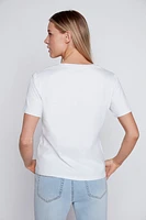 Le t-shirt imprimé ballerine
