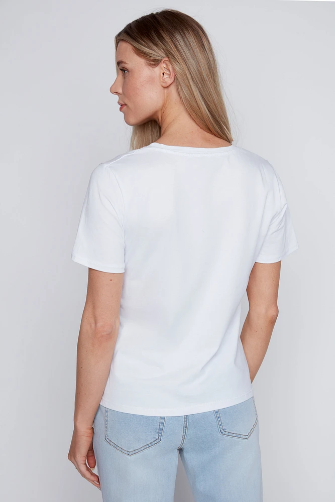 Le t-shirt imprimé coeur
