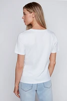 Le t-shirt imprimé coeur