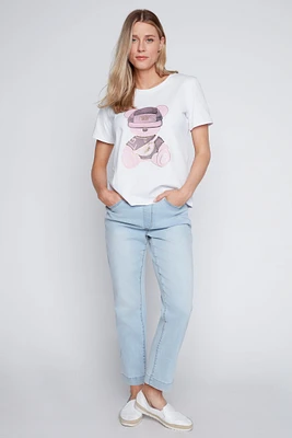Bear print t-shirt
