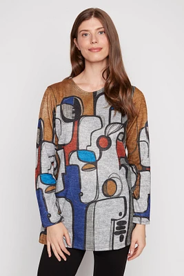 Abstract print tunic