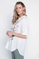 La blouse en coton sérigraphié