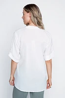 La blouse en coton sérigraphié