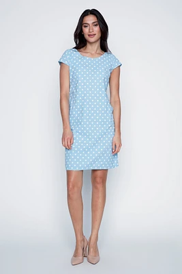 La robe en coton imprimé pois