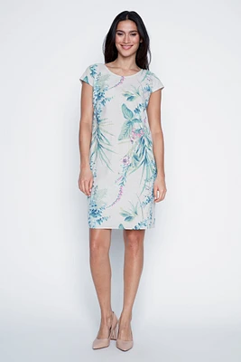 La robe en coton à imprimé tropical