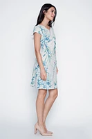 La robe en coton à imprimé tropical