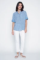 La blouse en coton imprimé