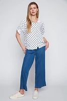 La blouse à imprimé pois