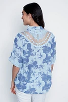 La blouse en coton à imprimé floral