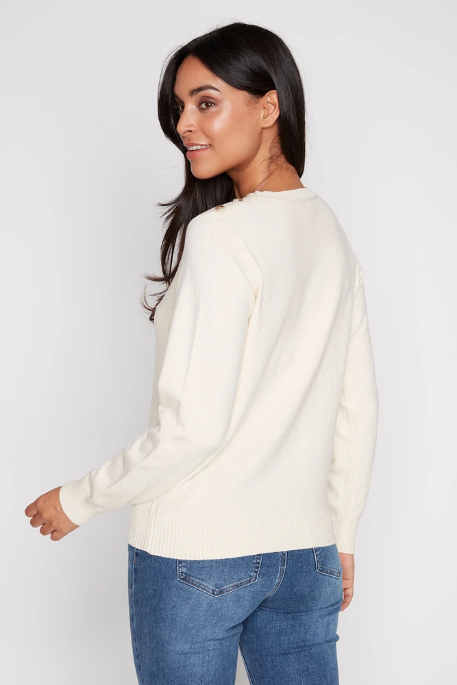 Solid cable sweater