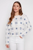 Patchwork crochet sweater