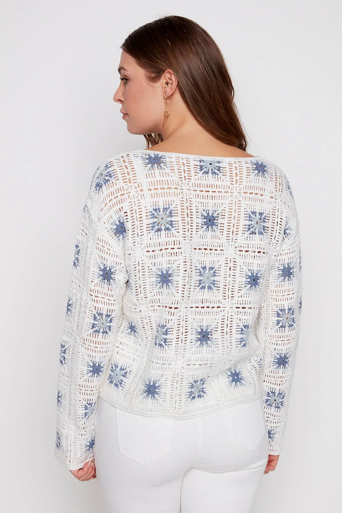 Patchwork crochet sweater