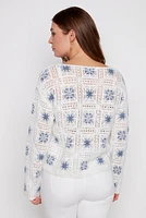 Patchwork crochet sweater