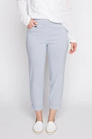 Turn cuff stripe capri