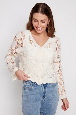 Cotton crochet cardigan