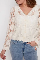 Cotton crochet cardigan