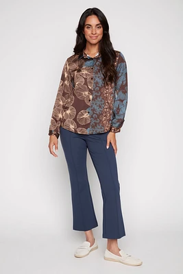 Printed satin blouse