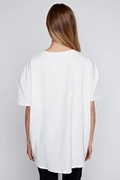 Le t-shirt en coton imprimé portrait